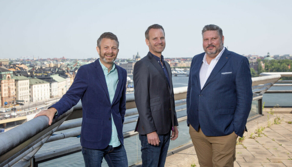 Fra venstre: Michael Wahlgren, Gründer av Pineberry, Christian Litezings, VD i Pineberry, Michael Jäderlind, CEO NOVA Sverige.